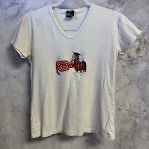Vintage Peru Shirt Womens XL White Embroidered Alpaca Travel